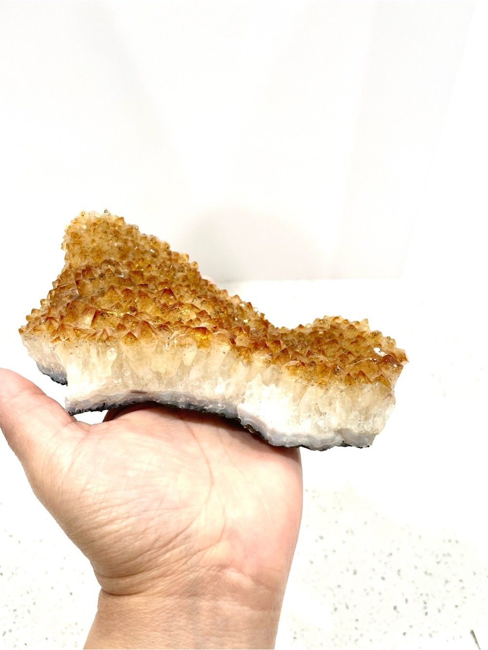 Giant Citrine Crystal Geode Slice